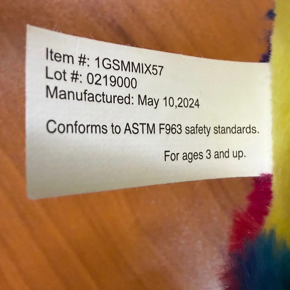 A&A Global Industries Rainbow Monkey Plush Stuffed Animal Toy 1GSMMIX57 8 Inch